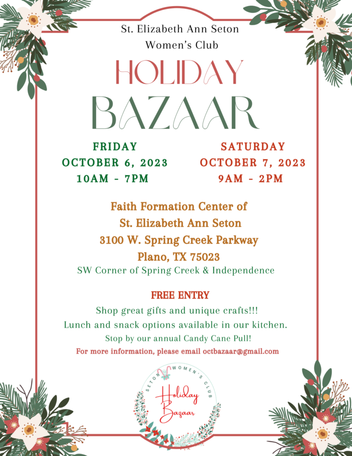 Holiday Bazaar - St. Elizabeth Ann Seton