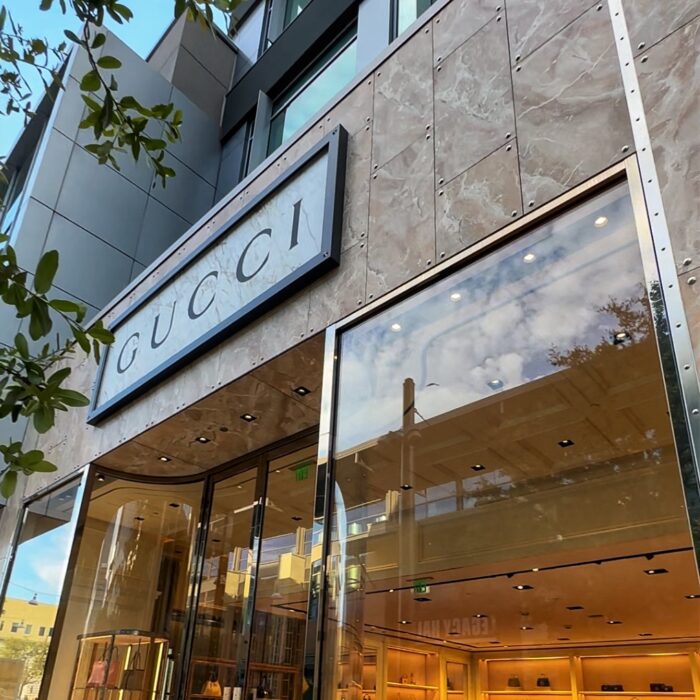 Gucci store at Legacy West in Plano, TX during Jenna's girlfriend getaway