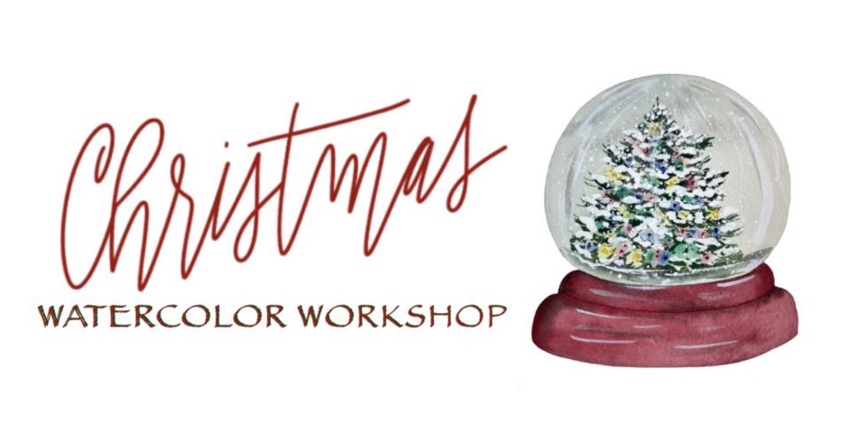 Christmas Watercolor Workshop at Lylas