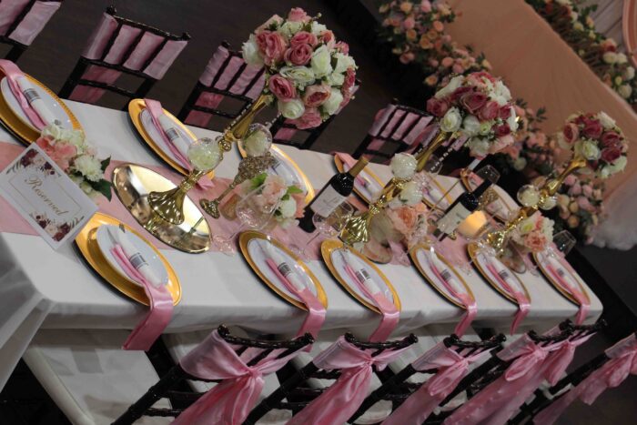 Pink Floral Table