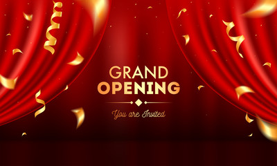 Grand Opening Red & Gold Adobe Stock