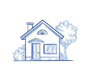 Drawing of House Adobe Stock Photo