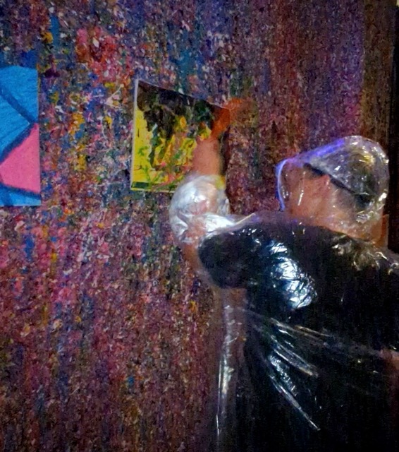 Texas Wanderers at Pipe & Palette in Plano, TX doing splatter paint