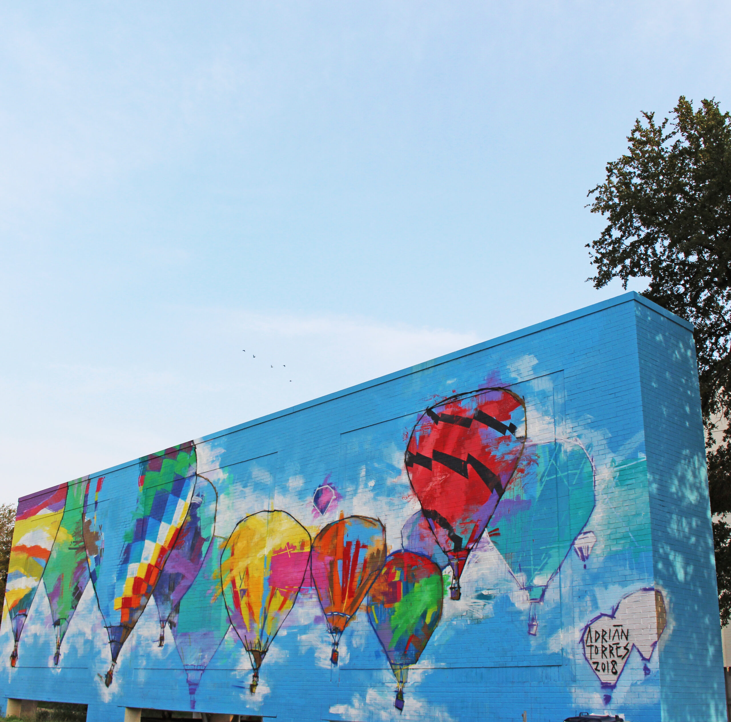 Wall painted of Hot air Balloons