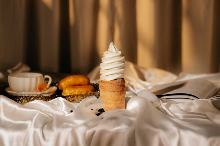 Crispy cones dessert